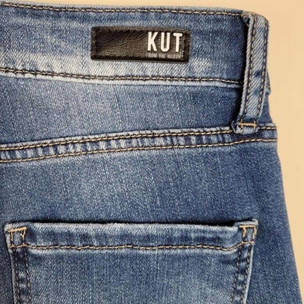 KUT From The Kloth Naomi Ankle Girlfriend Straight Leg Jeans Blue Size 00 - Picture 9 of 13